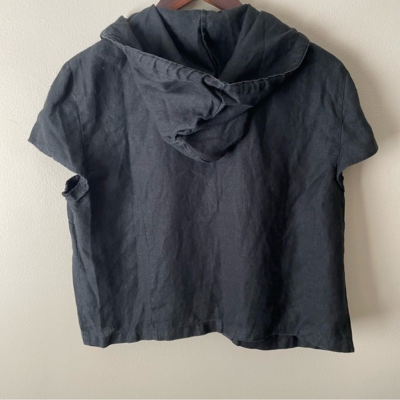 VINTAGE HAROLD’S 100% Linen Single Button Short Sleeve Cardigan - Picture 3 of 6